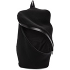 Pleats Please Issey Miyake Black Single Zip Bias Pleats Backpack