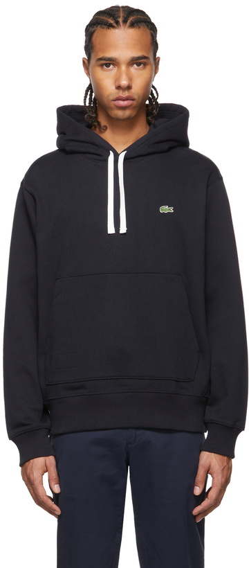 Photo: Lacoste Navy Cotton Hoodie