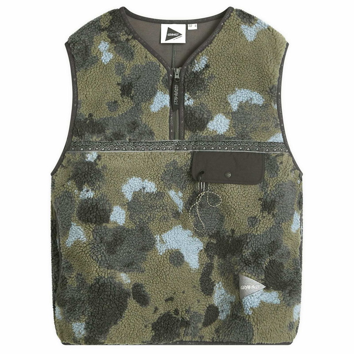 Photo: Gramicci Men's x and wander Tape Fleece Vest in Camo