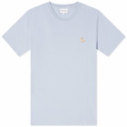 Maison Kitsuné Men's Chillax Fox Patch Regular T-Shirt in Beat Blue