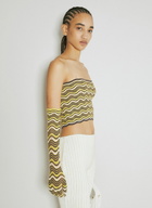 Isa Boulder Wave Knit Bandeau Top With Glove Set