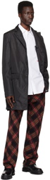 424 Black Check Trousers