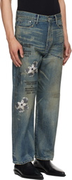 YOHJI YAMAMOTO Blue NEIGHBORHOOD Edition Savage Denim DP Basic Jeans