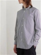Comme des Garçons HOMME - Printed Striped Cotton-Poplin Shirt - Blue
