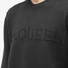 Alexander McQueen Men's Intarsia Logo Crew Knit in Black