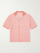 Inis Meáin - Tonnta Camp-Collar Linen, Cotton and Cashmere-Blend Shirt - Orange