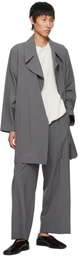 YOKE Gray Fine Wool Coat