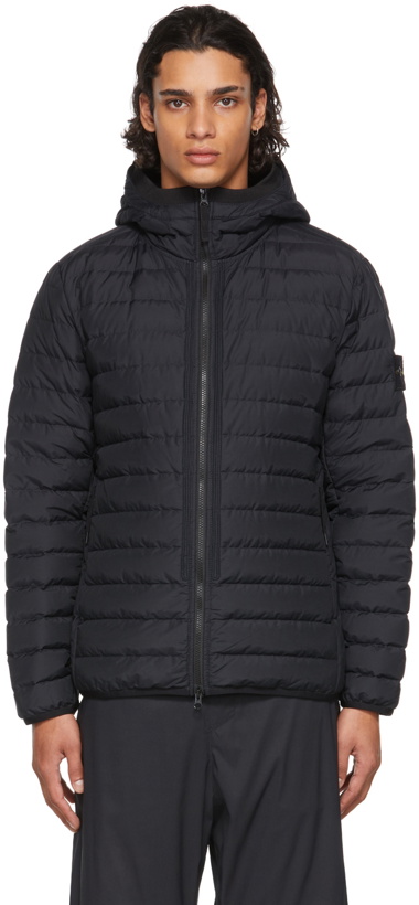 Photo: Stone Island Navy Down O-Cotton & R-Nylon Tela Jacket