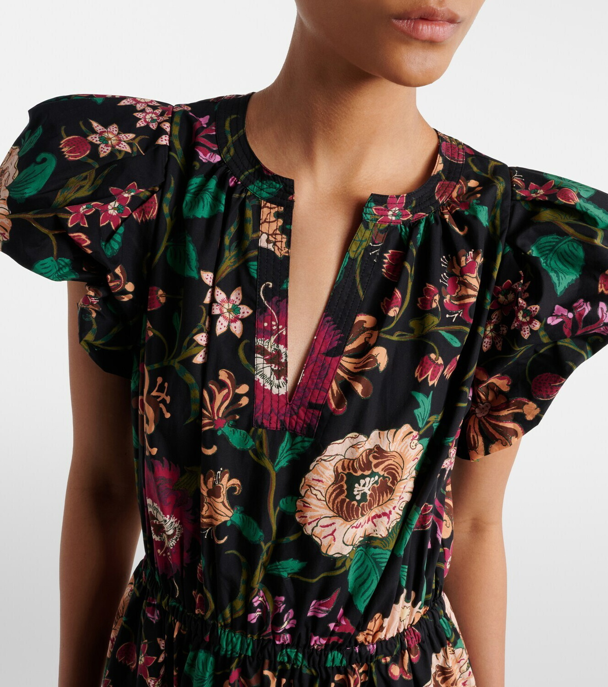 Ulla Johnson Marin floral cotton poplin midi dress