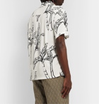 Stüssy - Camp-Collar Printed Voile Shirt - Neutrals