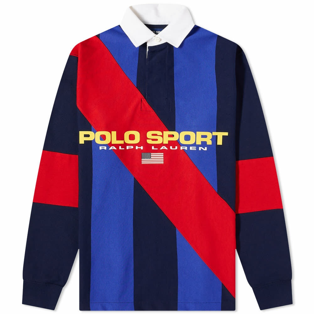 Polo Ralph Lauren Men's Polo Shirt Sport Rugby Shirt in Red Multi