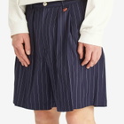 Late Checkout Men's Pinstripe Origami Shorts in Navy