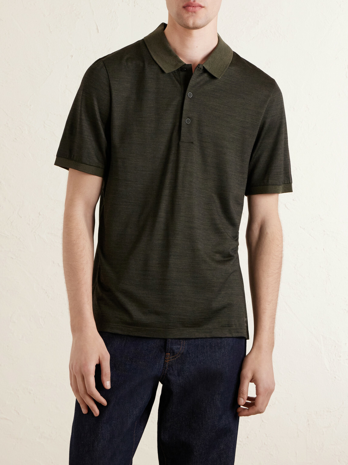 Purdey - Merino Wool and Lyocell-Blend Piqué Polo Shirt - Green