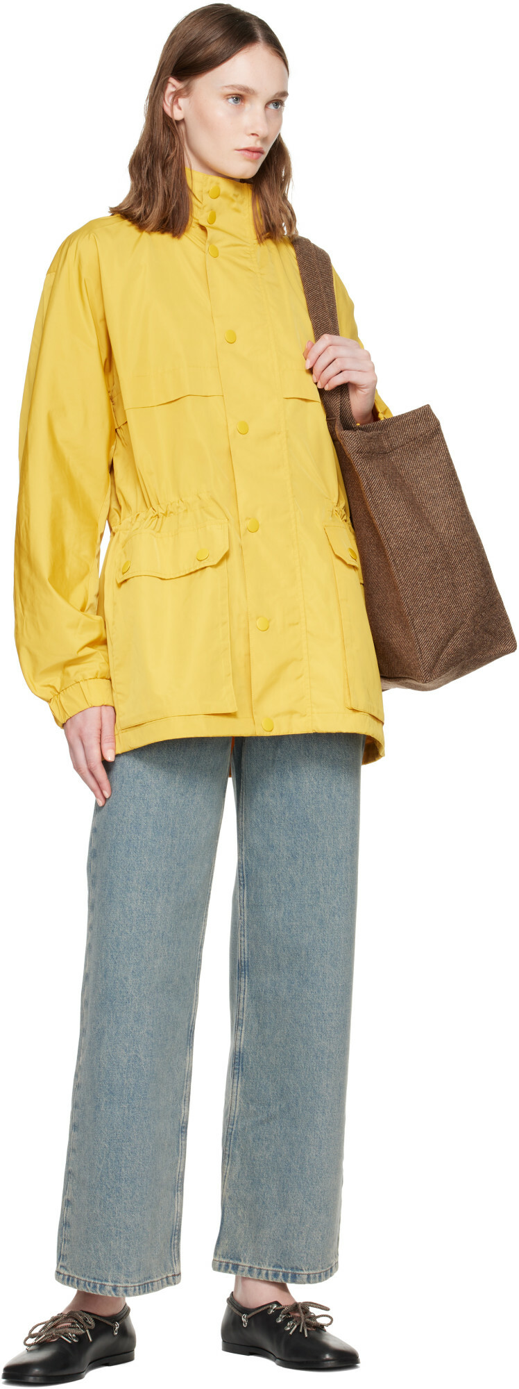 A.P.C. Yellow Valery Windbreaker Parka Jacket