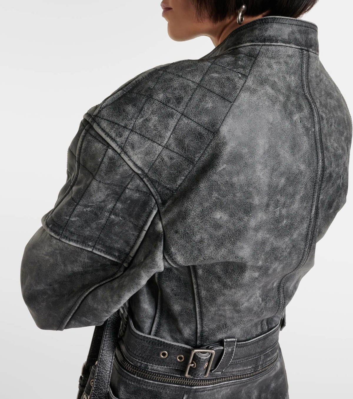 KNWLS Chain-detail leather jacket