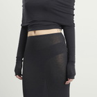SKIMS Women's Sheer Modal Long Skirt in Onyx