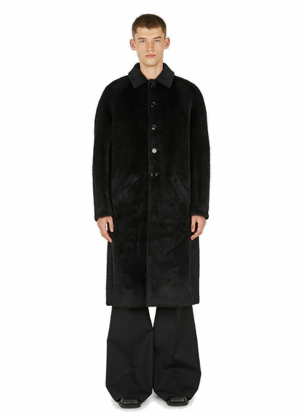 Photo: Oversized Hairy Coat in Black
