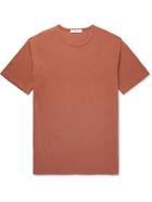 Mr P. - Garment-Dyed Organic Cotton-Jersey T-Shirt - Brown