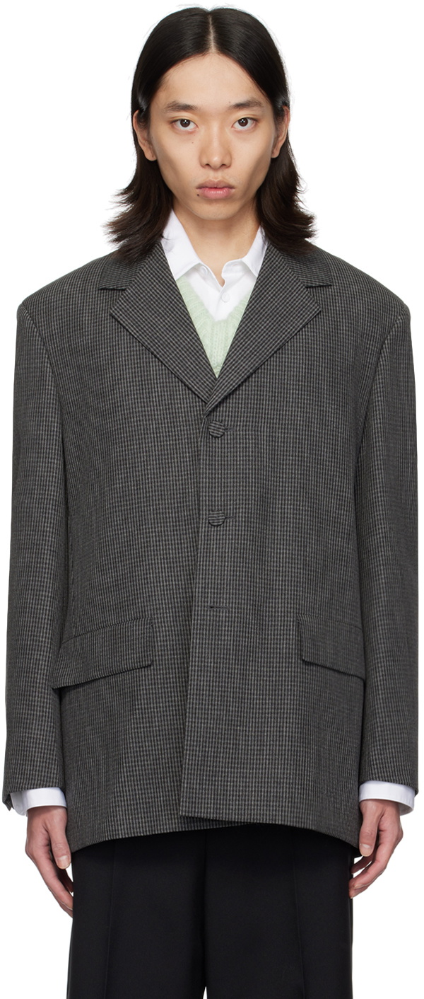 Jil Sander Gray Check Blazer