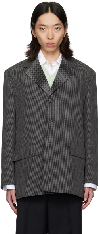 Photo: Jil Sander Gray Check Blazer