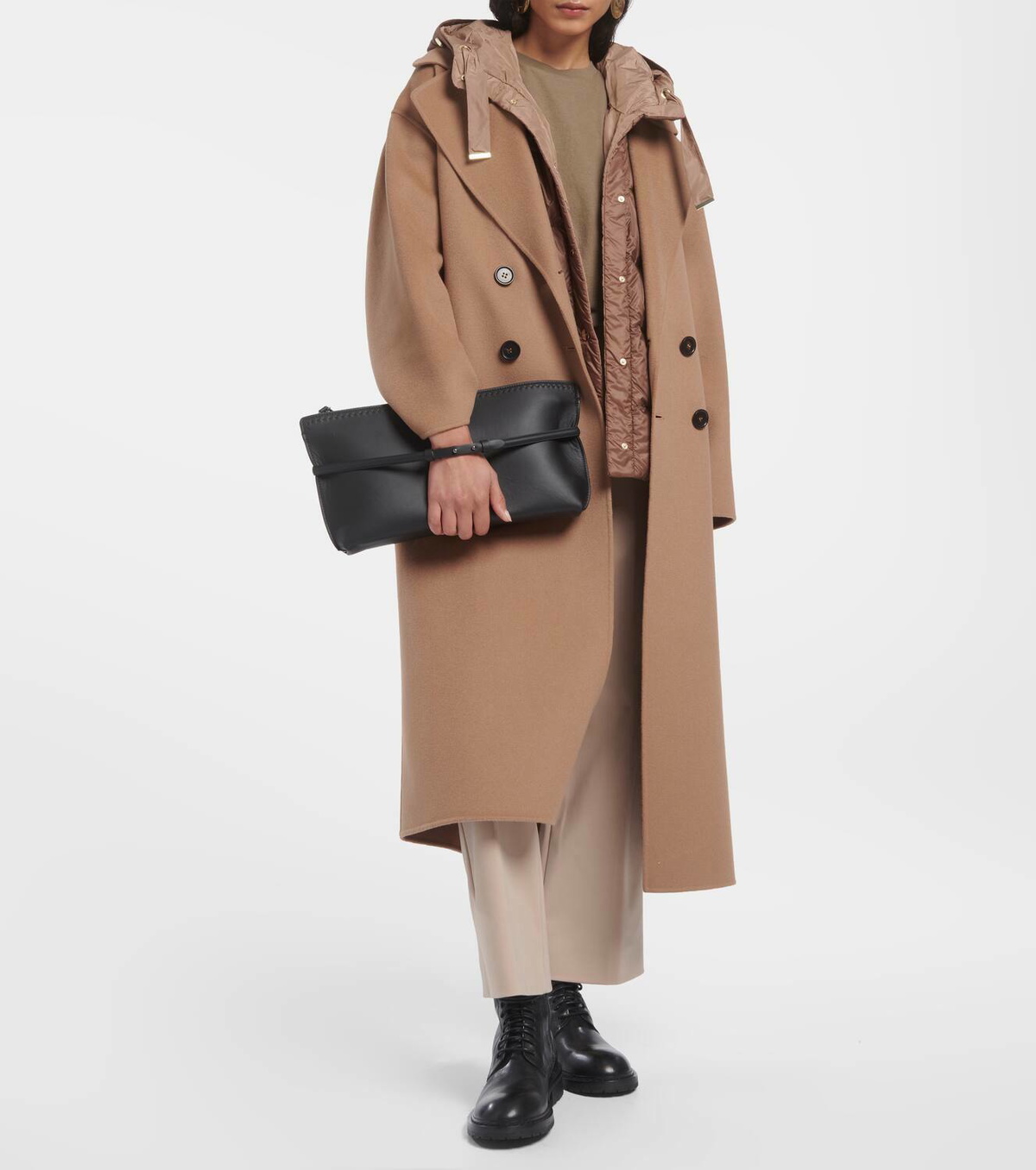 Max Mara Archetipo leather clutch Max Mara