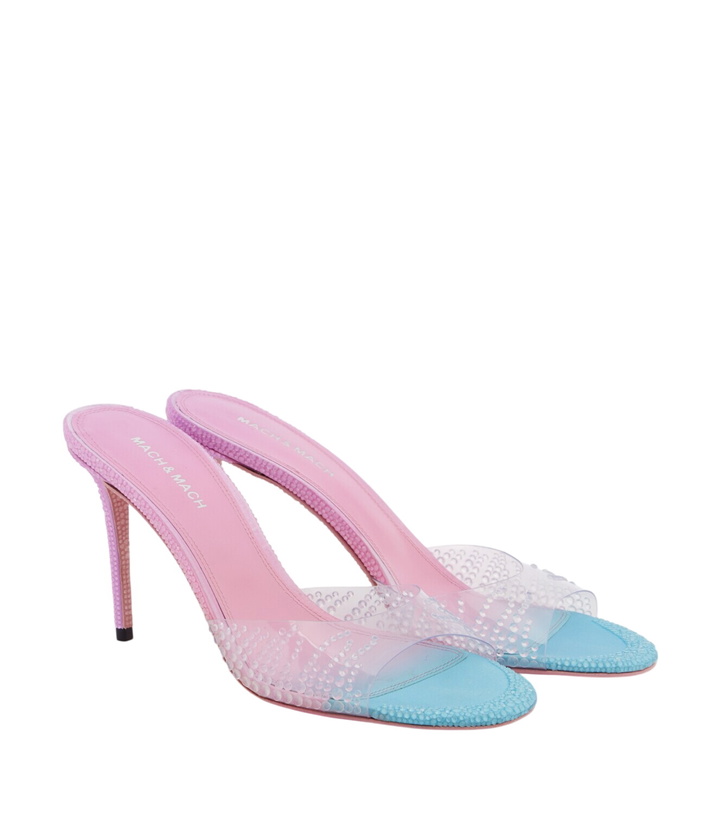 Photo: Mach & Mach Crystal Flame embellished PVC mules