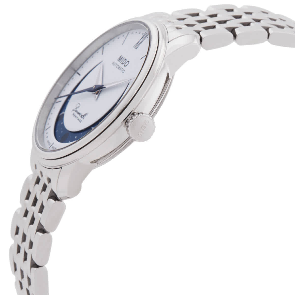 Mido Baroncelli Smiling Moon Automatic White Dial Ladies Watch M0272071101001