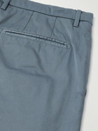 Boglioli - Straight-Leg Cotton-Blend Suit Trousers - Blue