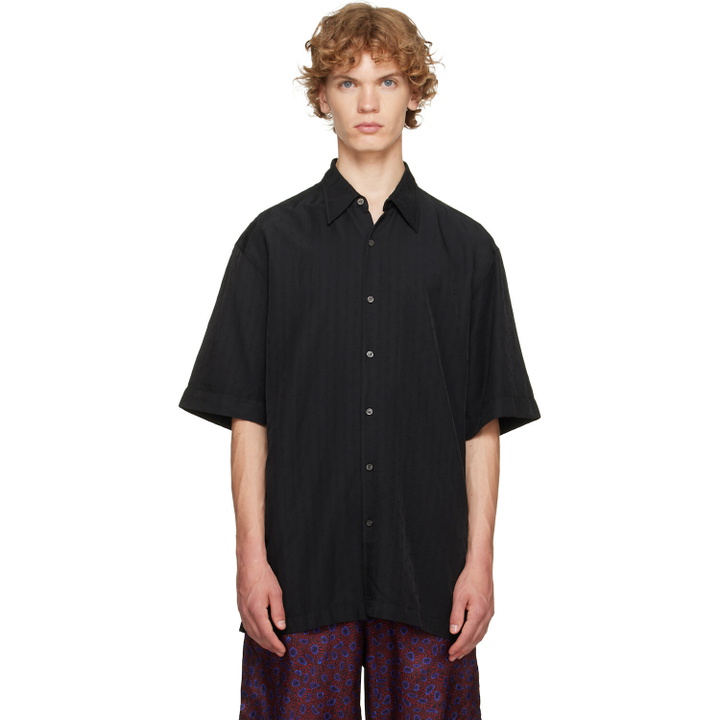 Photo: Dries Van Noten Black Floral Shirt