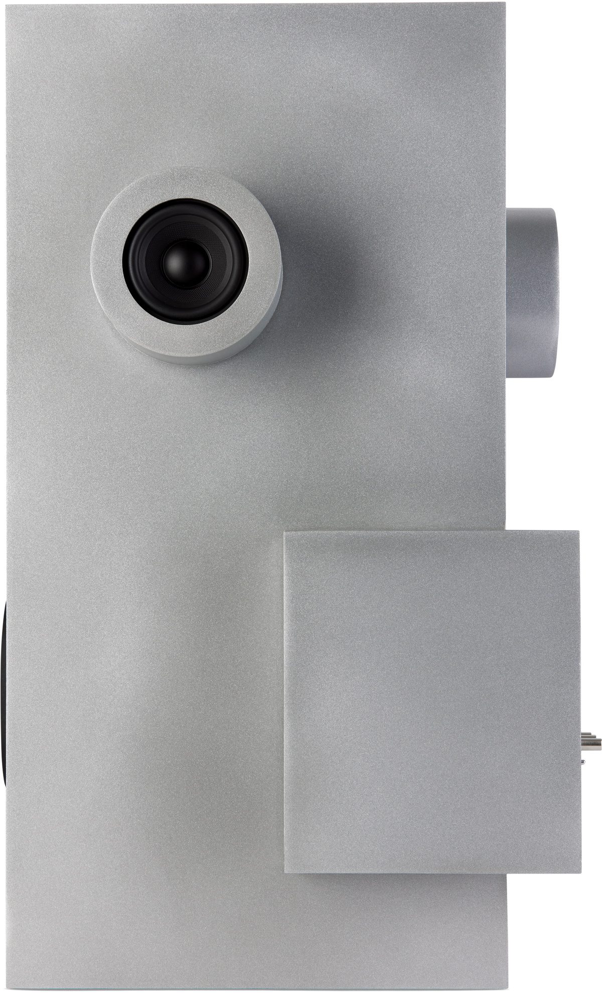 Transparent Silver Brutalist Speaker