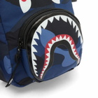 A Bathing Ape Men's Colour Camo Shark Mini Bag in Navy 
