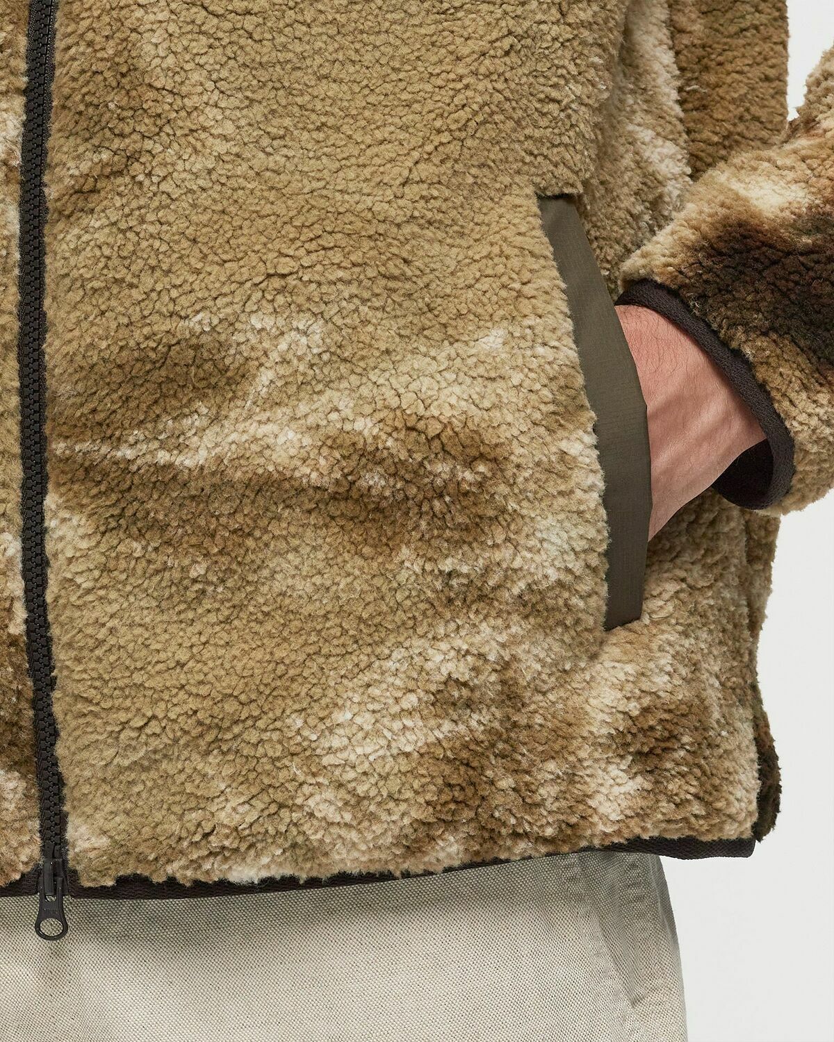 Barbour Moor Fleece Tie Dye - MOOR TIE DYE JACKET Khaki Print