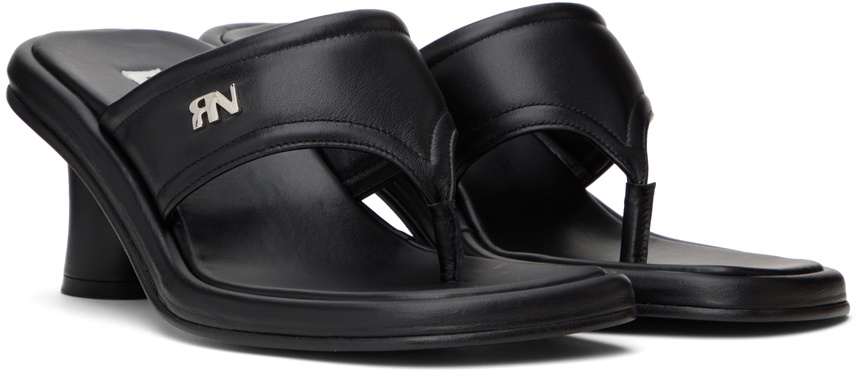 Reike Nen Black Padded Heeled Sandals