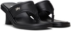 Reike Nen Black Padded Heeled Sandals