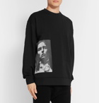Isabel Benenato - Printed Loopback Cotton-Blend Jersey Sweatshirt - Black