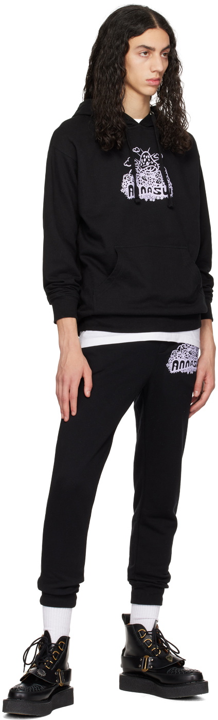 Anna Sui SSENSE Exclusive Black Mushroom Lounge Pants