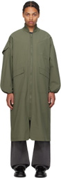 GANNI Green Oversized Shell Coat & Vest Set