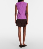 Stouls Lucie 22 suede miniskirt