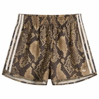 Adidas Women's Satin Shorts in Linen/Magic Beige