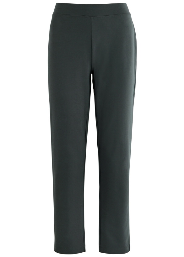 Photo: Eileen Fisher Slim-leg Stretch-jersey Trousers Grey