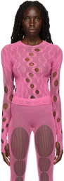 Rui Pink Mesh Crewneck