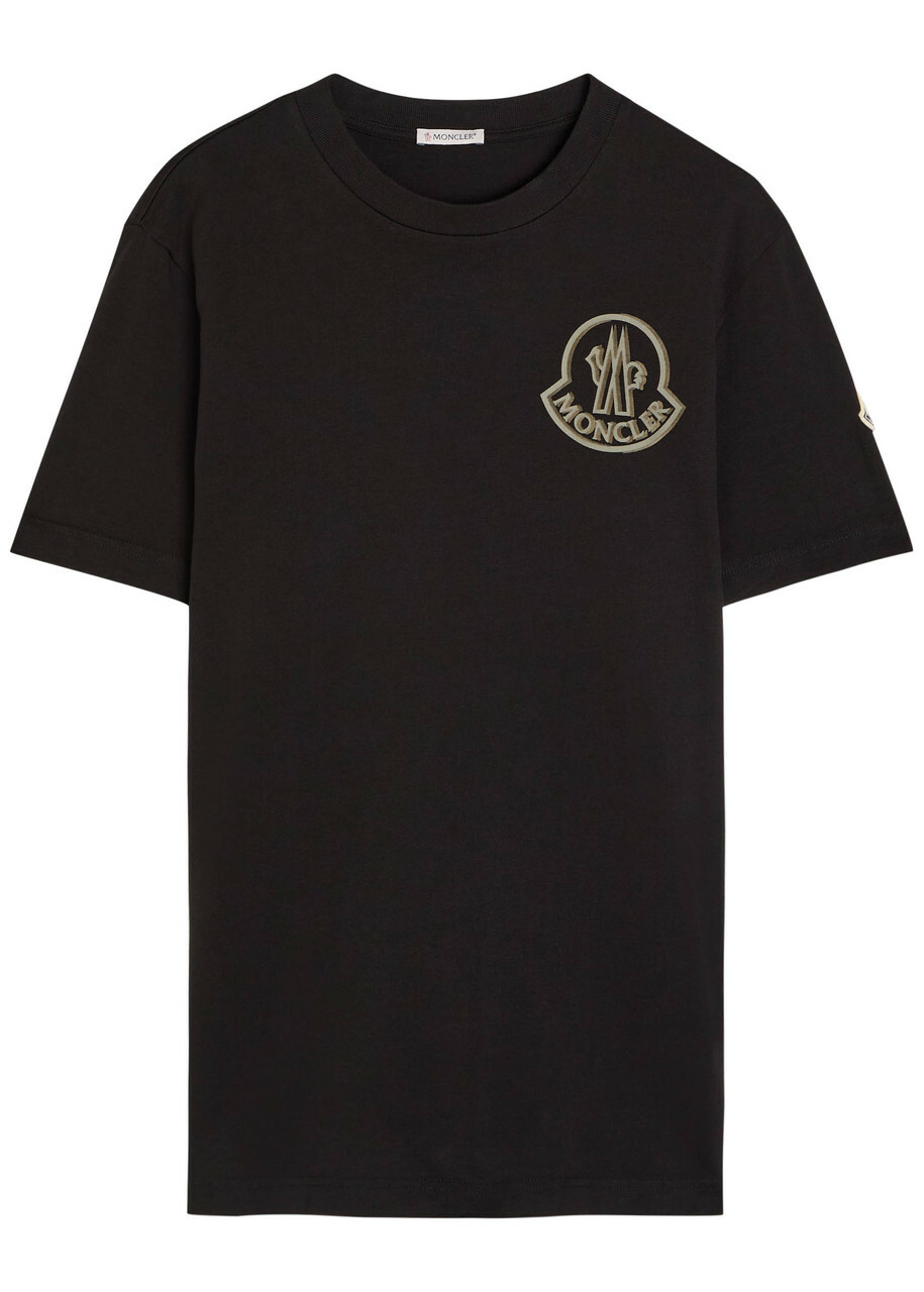MONCLER Tシャツ Vネック 黒 Moncler Black V-Neck T-Shirt Moncler