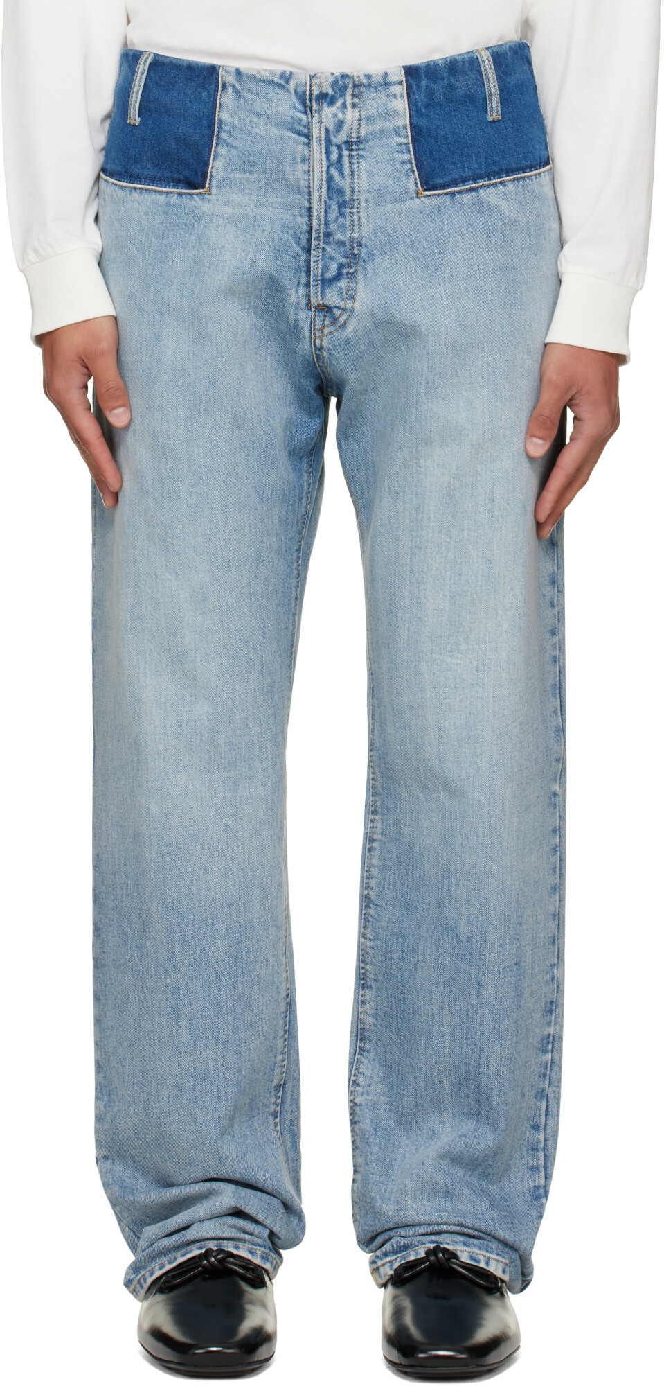 Maison Margiela Blue Straight-Leg Jeans