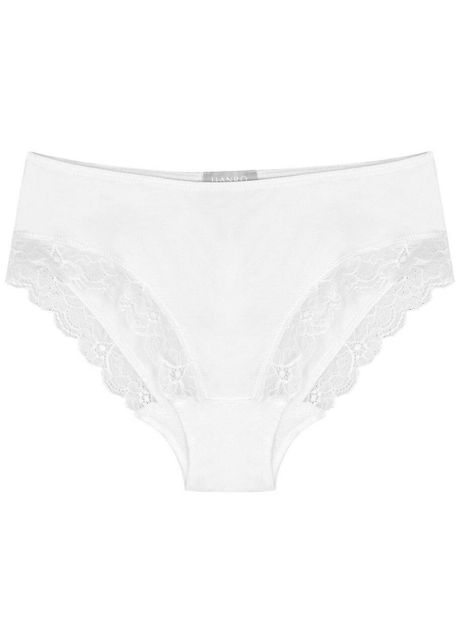 Hanro Nude Lace-trimmed Briefs White