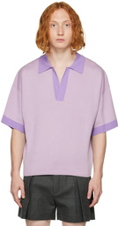 King & Tuckfield Purple Oversized SL Polo