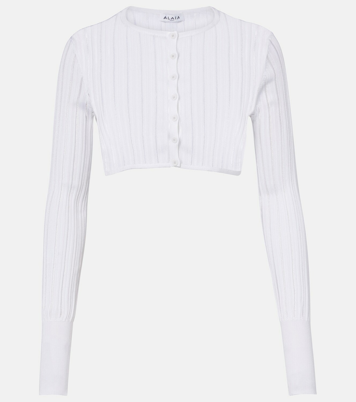 Alaïa Cropped knitted cardigan