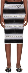 AMIRI Black Wave Baja Stripe Midi Skirt
