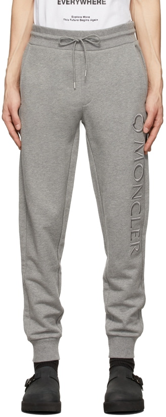 Photo: Moncler Grey Embroidered Lounge Pants