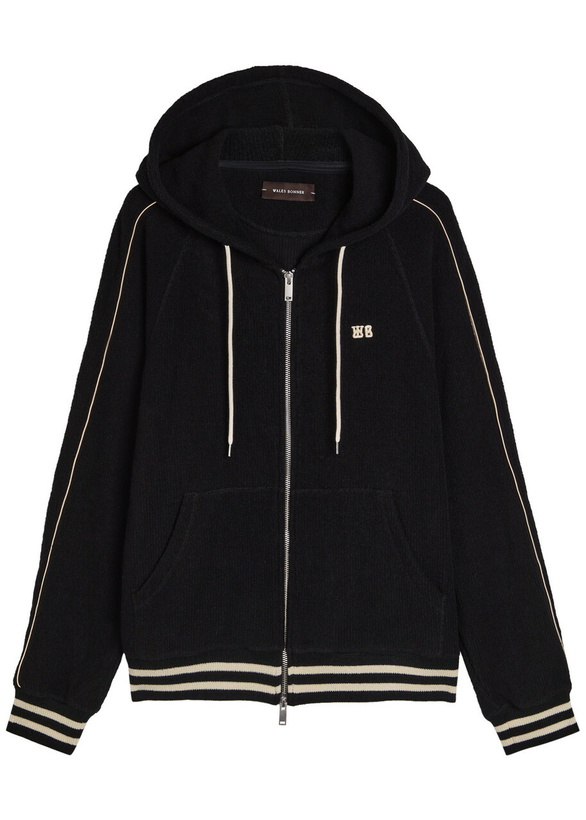 Photo: Wales Bonner Prince Hooded Cotton-blend Jumper Black