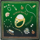 Casablanca Green Printed Scarf